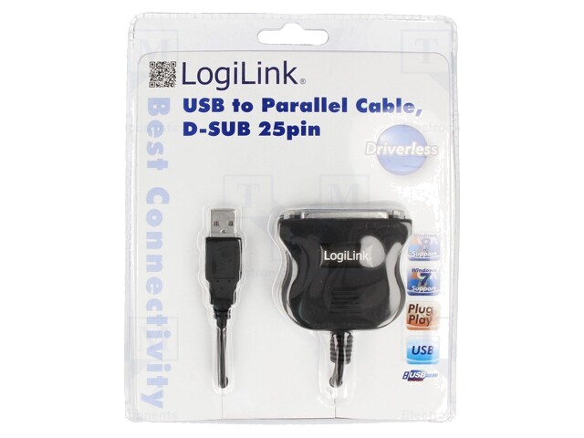 Adaptor USB 1.1 D-Sub 25pin LPT soclu,USB A mufă 1,8m