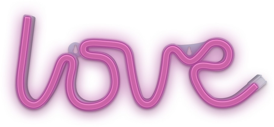 FIgurina LED Neon LOVE roz Liliac + USB FLNEO5 Forever Light