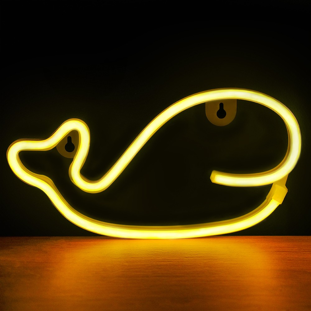 Figurina LED Neon Balena alb cald Bat + USB FLNEO9 Forever Light