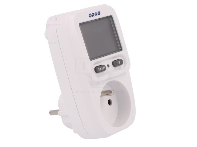 Priza cu contor de energie ORNO OR-WAT-419(GS), 16A, 230V, afisaj LCD, alb - imagine 8