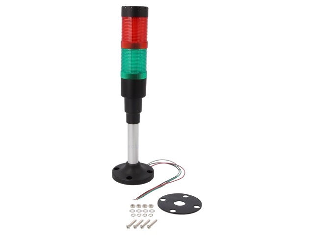 Semnalizator: coloană de semnalizare LED roşie/verde 24VDC