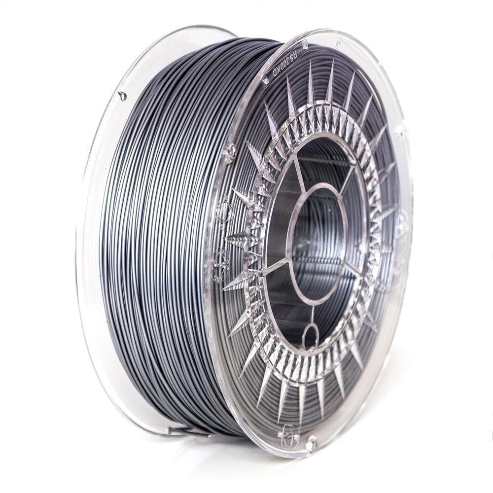 Filament: PLA argintie 1kg 195°C ±0,5% 1,75mm DEV-PLA-1.75-SIL