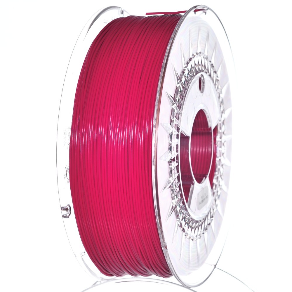 Filament: PLA roşu (zmeură) 1kg 195°C ±0,5% 1,75mm DEV-PLA-1.75-RRE
