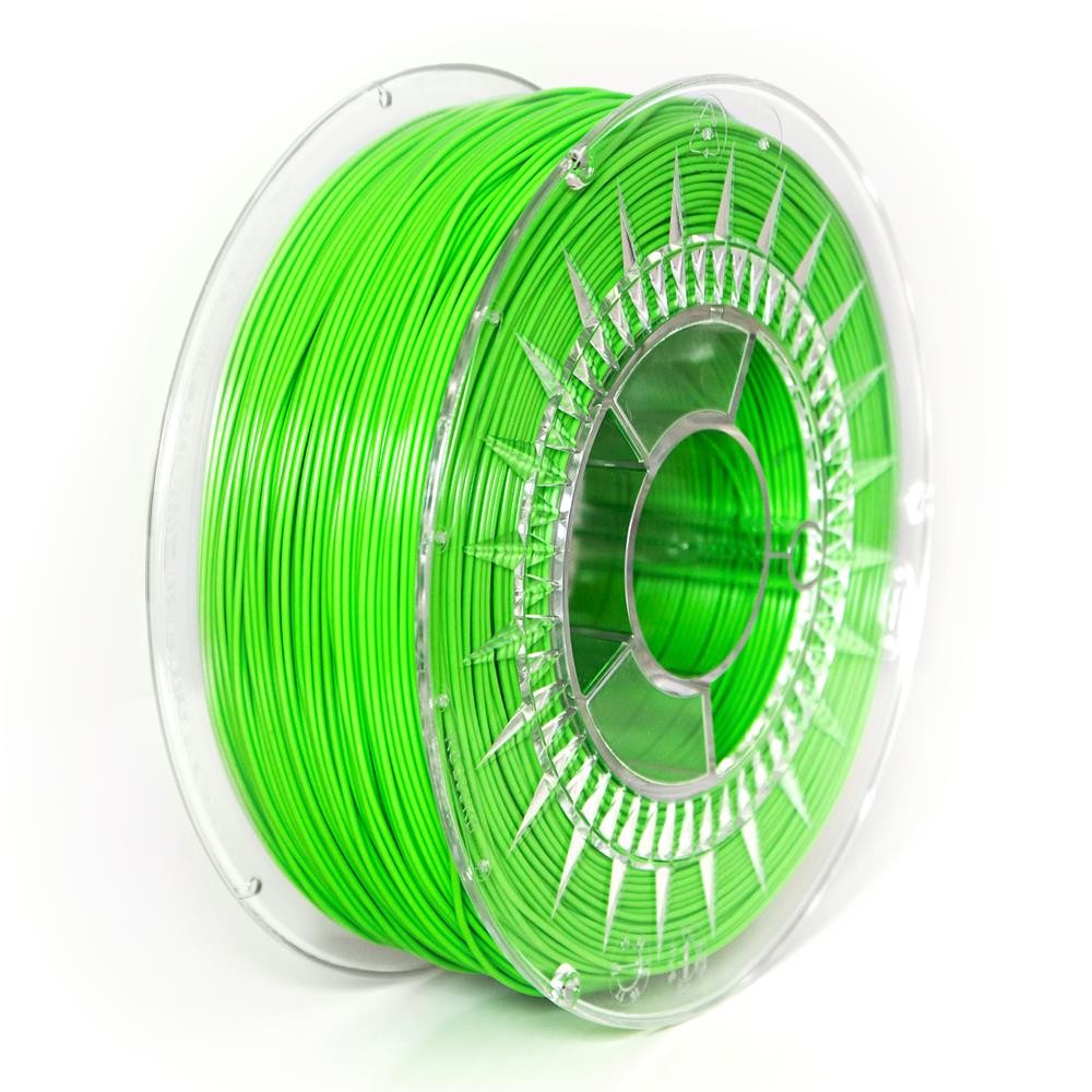 Filament: PLA verde (deschis) 1kg 195°C ±0,5% 1,75mm DEV-PLA-1.75-BGR