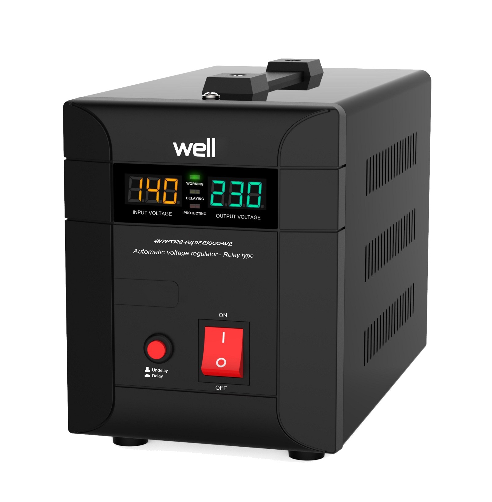 RESIGILAT Stabilizator automat de tensiune Agile 1000VA/700W Well Cod EAN: 5948636032130
