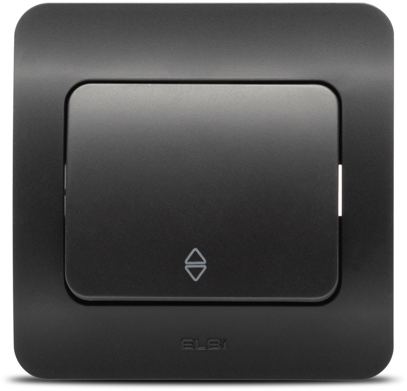 Jazz intrerupator cap scara, negru mat, Elbi