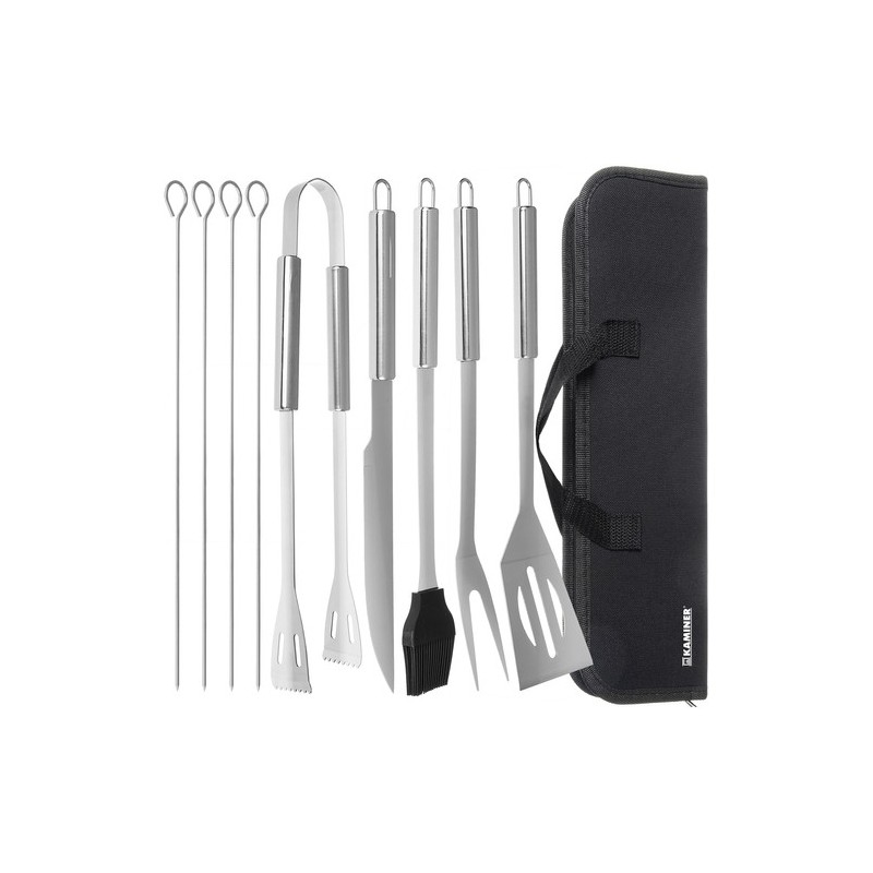 Casa Gradina, Set 9 Accesorii Ustensile pentru Gratar - Oțel Inoxidabil, Durabil și Universal cu Geanta de Tran -2, dioda.ro