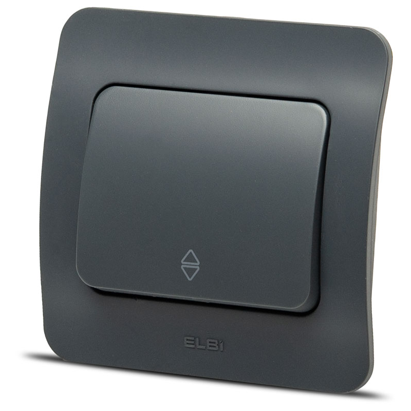 Materiale Instalatii Electrice, Jazz intrerupator cap scara, antracit, Elbi -1, dioda.ro