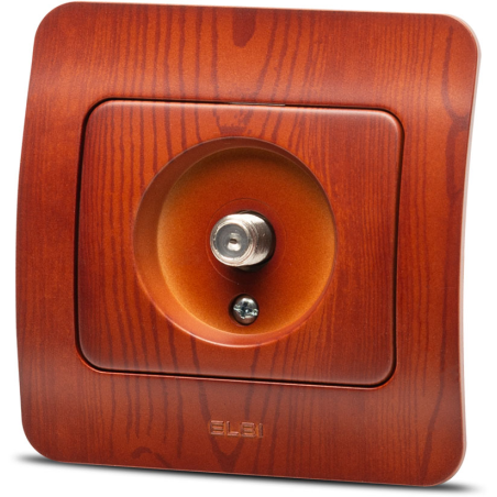 Materiale Instalatii Electrice, Jazz priza TV conector F, cireș, Elbi -1, dioda.ro