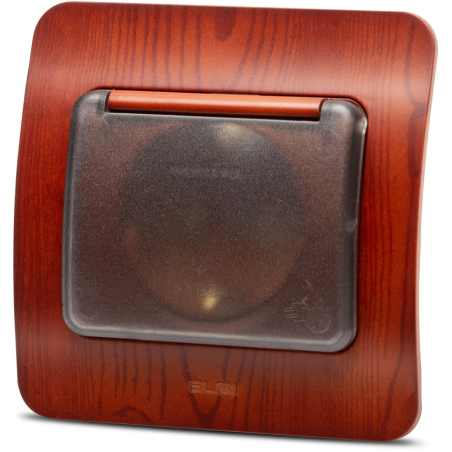 Materiale Instalatii Electrice, Jazz priza capac CP, cireș, Elbi -1, dioda.ro