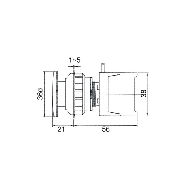 Accesorii, Intrerupator de urgenta cu retinere XLEB30-1-C -2, dioda.ro