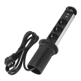Electrice, Prelungitor priza de blat cu protectie copil si prize USB -2, dioda.ro