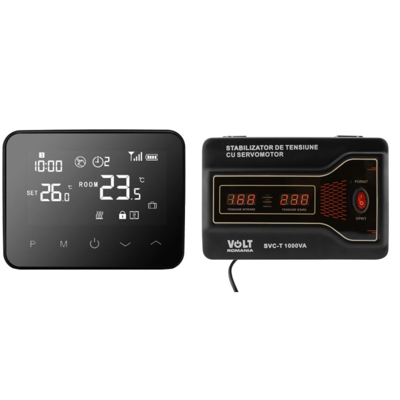 Accesorii pentru cazane și centrale termice, Set Termostat Inteligent WIFI TW-08-P si stabilizator servomotor SV -1, dioda.ro