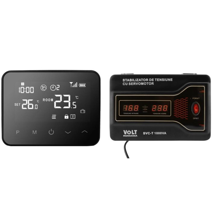 Accesorii pentru cazane și centrale termice, Pachet format din termostat wireless cu access internet si stabiliz -1, dioda.ro