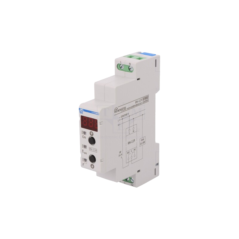 Relee Protectie Tensiune, Modul: releu de monitorizare a tensiunii 230VAC DIN SPDT RN -1, dioda.ro