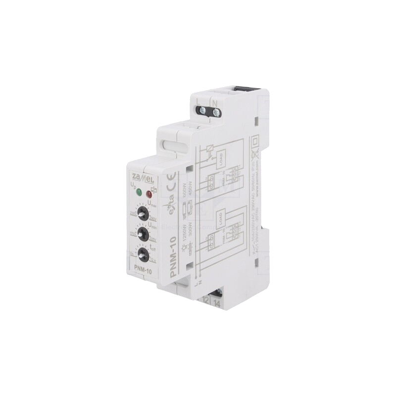 Relee Protectie Tensiune, Releu Protectie Supratensiune si subtensiune  230VAC DIN SPDT IP20 -1, dioda.ro