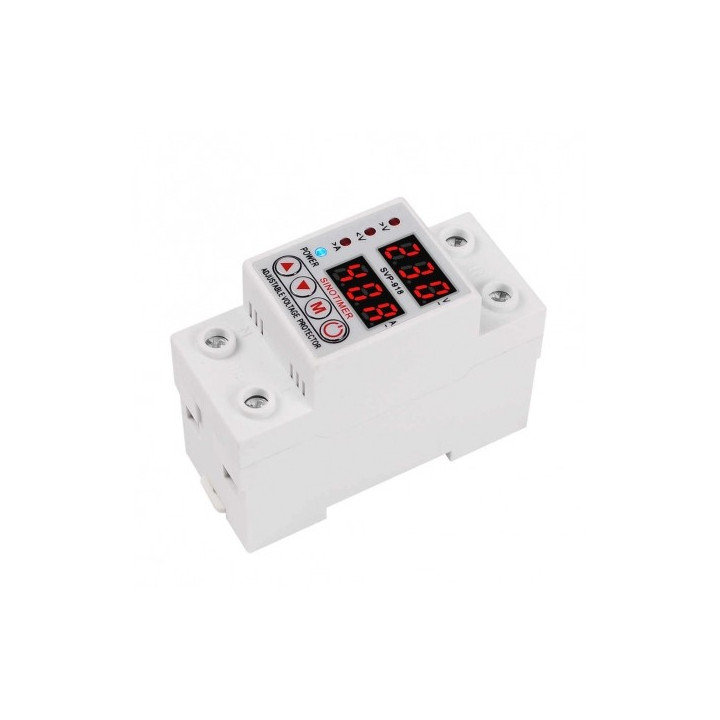 Relee Protectie Tensiune, Releu siguranta digitala de protectie tensiune 40A, SVP-918-40A, ecran dublu LED, recup -1, dioda.ro