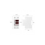 Relee Protectie Tensiune, Releu siguranta digitala de protectie tensiune 40A, SVP-918-40A, ecran dublu LED, recup -4, dioda.ro
