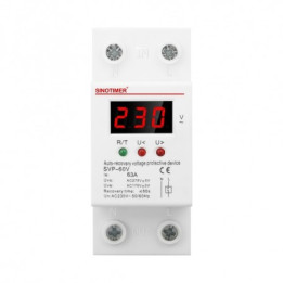 Relee Protectie Tensiune, Releu siguranta digitala de protectie tensiune 40A, recuperare automata, 230V, SVP-60V- -1, dioda.ro