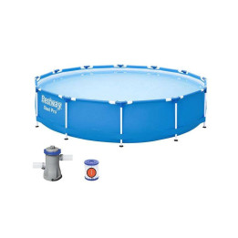 Piscine, Piscina cadru metalic si pompa sistem de filtrare 366x76cm BESTWAY 56681 -1, dioda.ro