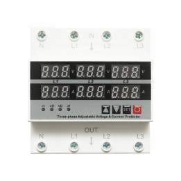 Relee Protectie Tensiune, Releu digital 63A pentru monitorizare si protectie subtensiune, supratensiune trifazic  -1, dioda.ro