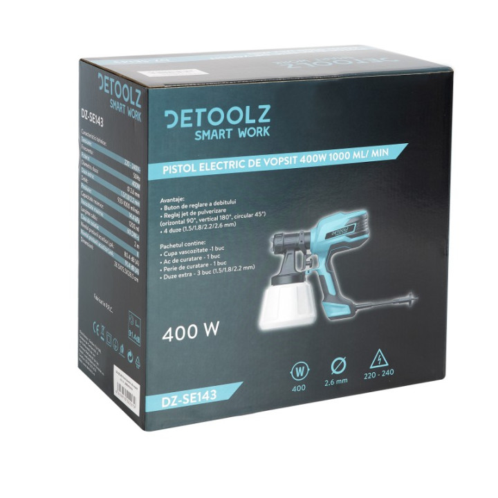 Pistoale de Vopsit, Pistol electric de vopsit 350W 1000 ml/min -7, dioda.ro
