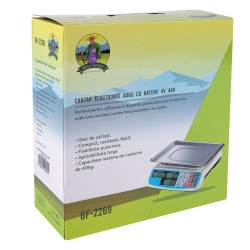 Cantare electronice, Cantar electronic 40KG cu baterii 4V 4Ah -4, dioda.ro