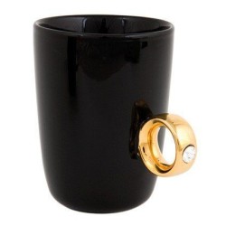 Cadouri Barbati, Cană inel neagră/aurie GADGET MASTER -3, dioda.ro