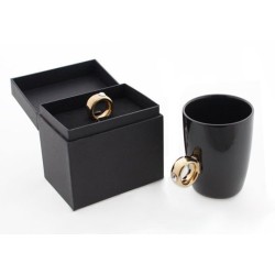 Cadouri Barbati, Cană inel neagră/aurie GADGET MASTER -6, dioda.ro