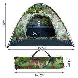 camping, Cort turistic pentru 4 persoane camuflaj -13, dioda.ro