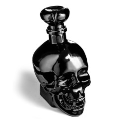 Cadouri Barbati, O sticlă unică în formă și culoare pentru băutura ta preferată SKULL negru 750 ml -6, dioda.ro