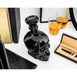 Cadouri Barbati, O sticlă unică în formă și culoare pentru băutura ta preferată SKULL negru 750 ml -8, dioda.ro