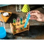 Cadouri Barbati, Set eprubete - pahare de shot pentru petrecere 4 buc cu suport din lemn -1, dioda.ro