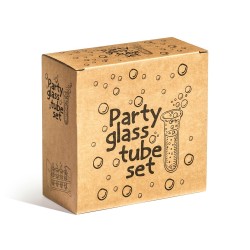Cadouri Barbati, Set eprubete - pahare de shot pentru petrecere 4 buc cu suport din lemn -8, dioda.ro