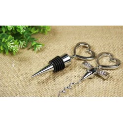 Cadouri Barbati, Set cadou in forma de inima - Dop și deschizător de sticle în formă de inimă - NEGRU -4, dioda.ro