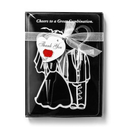 Cadouri Barbati, Set cadou in forma de inima - Dop și deschizător de sticle în formă de inimă - NEGRU -7, dioda.ro