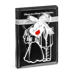 Cadouri Barbati, Set cadou in forma de inima - Dop și deschizător de sticle în formă de inimă - NEGRU -8, dioda.ro