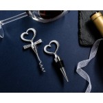 Cadouri Barbati, Set cadou in forma de inima - Dop și deschizător de sticle în formă de inimă - NEGRU -1, dioda.ro