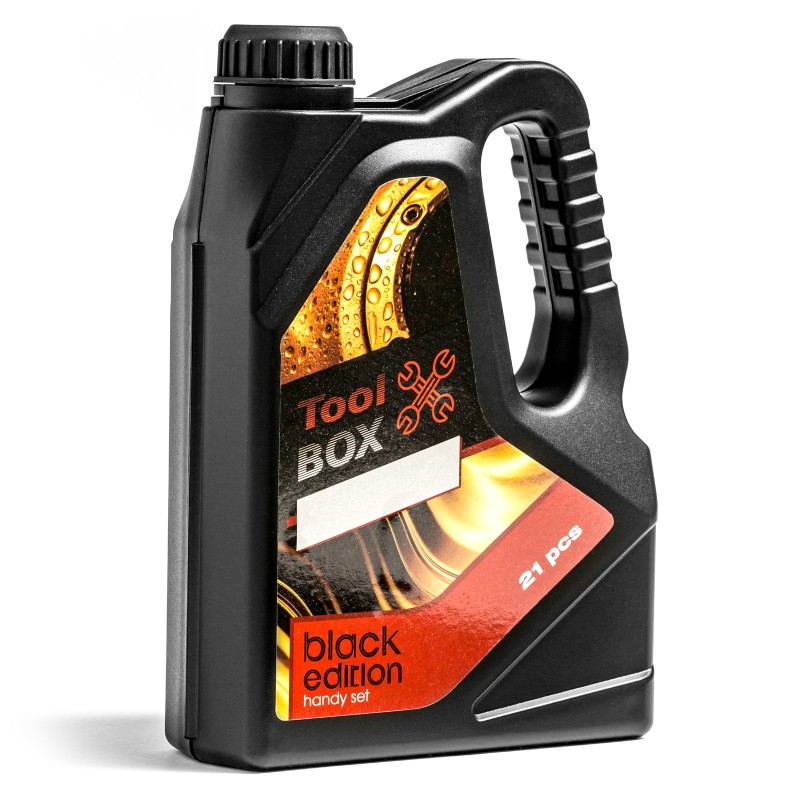 Set de instrumente mic și la îndemână, dar foarte practic, cu 21 de articole de uz zilnic JERRYCAN - NEGRU Cadouri Barbati, Set de instrumente mic și la îndemână, dar foarte practic, cu 21 de articole de uz zilnic JE -1, dioda.ro