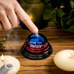 Cadouri Barbati, Clopoțel de masă din metal cu textul Ring For Relax -1, dioda.ro
