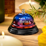 Cadouri Barbati, Clopoțel de masă din metal cu textul Ring For Relax -2, dioda.ro