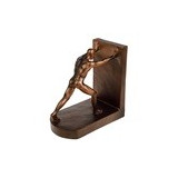 Decoratiuni, Suport pentru carti de culoare neagra cu un urias auriu BARBAT BRONZ 17.5X18 -3, dioda.ro