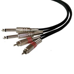 Interne, Cablu 2rca Tata/2jack 6.35 Mono 3m -1, dioda.ro