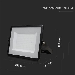 Proiectoare LED, Reflector Led Smd 100w 6400k Ip65 Cip Samsung - Negru -1, dioda.ro