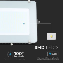 Proiectoare LED, Reflector Led Smd 200w 6500k Ip65 Negru, Cip Samsung -12, dioda.ro