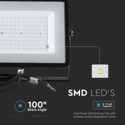 Proiectoare LED, Reflector Led Smd 300w 4000k Ip65  Negru, Cip Samsung -11, dioda.ro