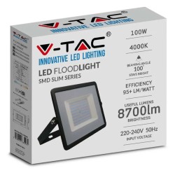 Proiectoare LED, Reflector Led Smd 100w 4000k Ip65 - Negru -5, dioda.ro