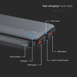 Interne, Power Bank 10000mah Fast Charge - Negru -4, dioda.ro