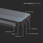 Power Bank 10000mah Fast Charge - Negru Interne, Power Bank 10000mah Fast Charge - Negru -1, dioda.ro
