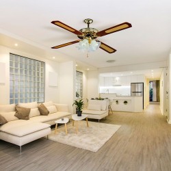 Interne, Ventilator Tip Candelabru 4 X E27 - Auriu -7, dioda.ro